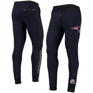 Men's New England Patriots Logo Jogger Pants Navy Large New with Tag